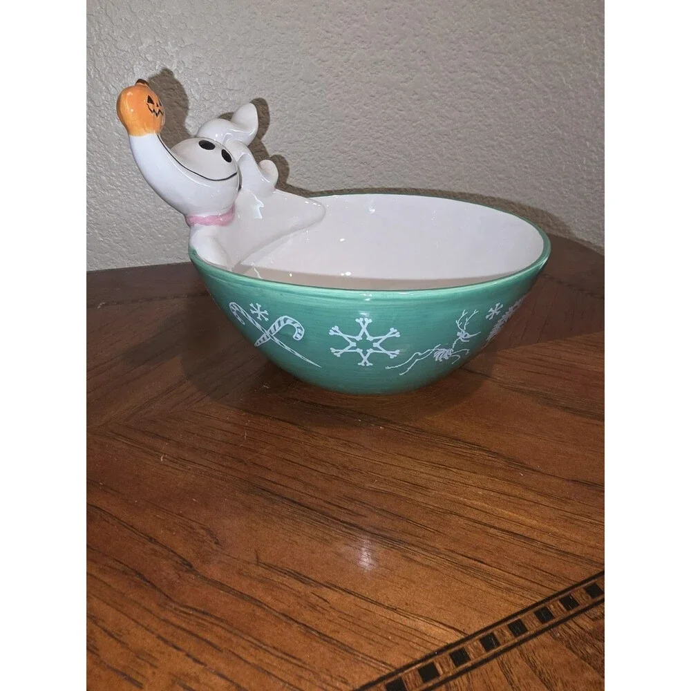 Disney Nightmare Before Christmas Zero 8 Inch Ceramic Candy Bowl